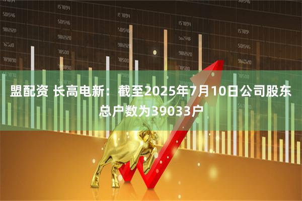 盟配资 长高电新：截至2025年7月10日公司股东总户数为39033户