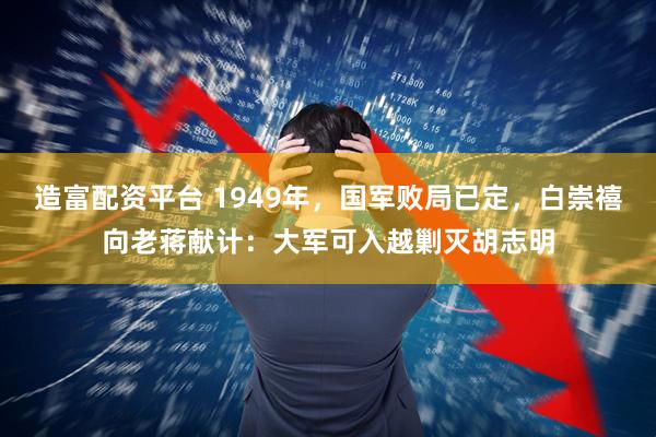 造富配资平台 1949年，国军败局已定，白崇禧向老蒋献计：大军可入越剿灭胡志明